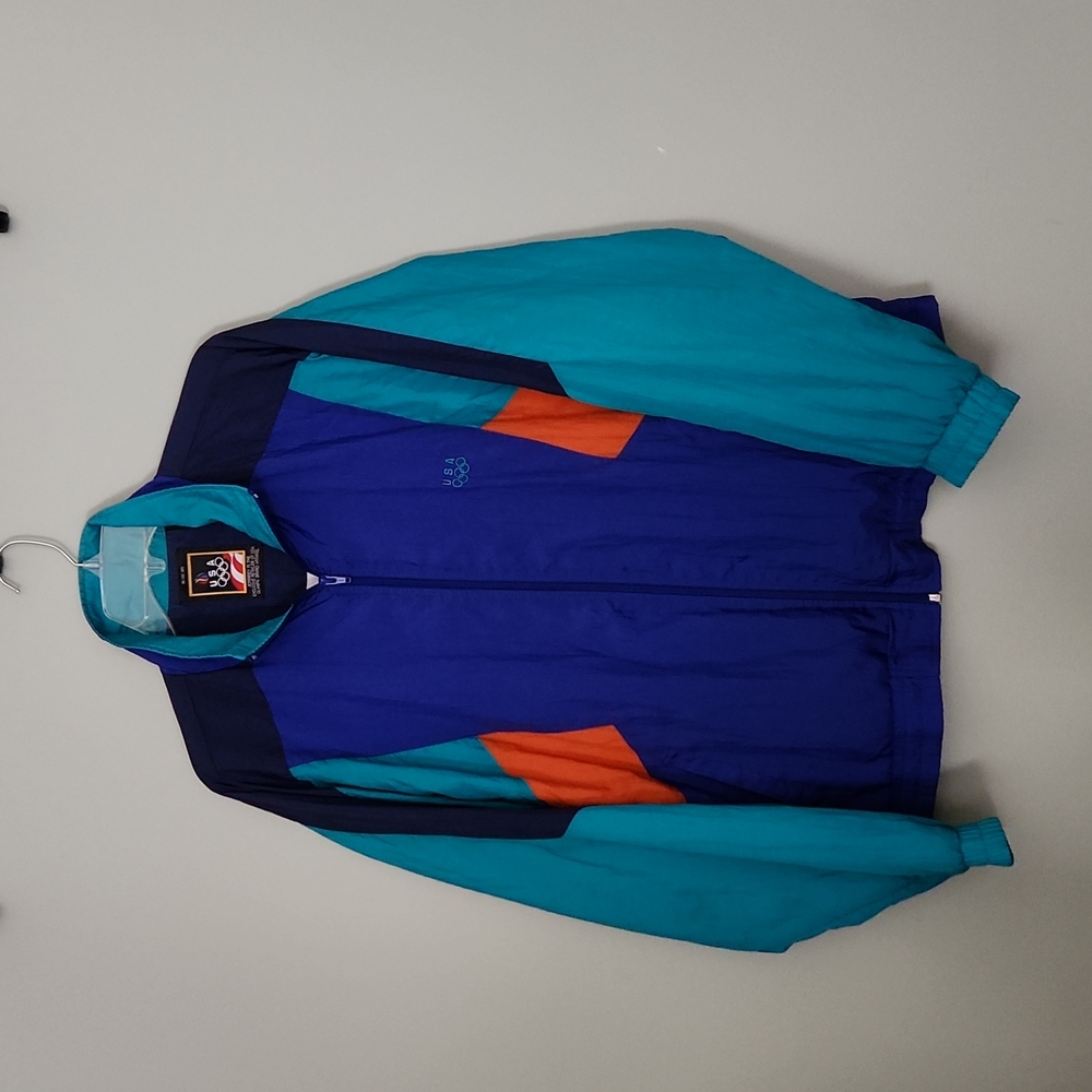 Vintage USA Olympics JC Penney colorblock windbreaker  - Medium